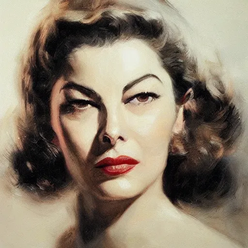 Image similar to ava gardner by artist ruan jia