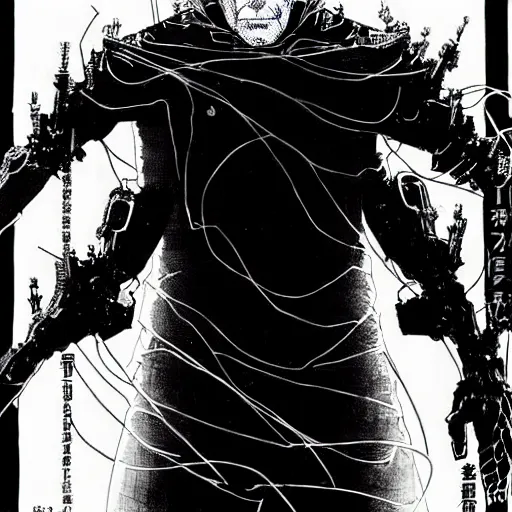 Image similar to Joe Biden looking sinister, by Tsutomu Nihei, highly detailed