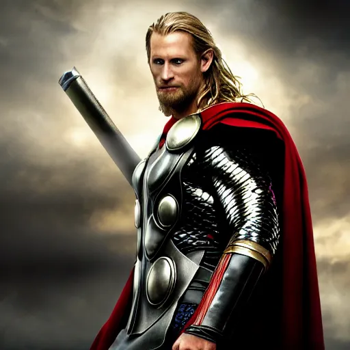 Image similar to alexander skarsgard as thor, hd 4 k photo