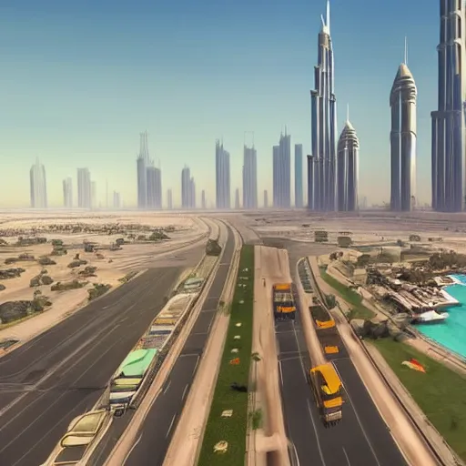 Image similar to gta : dubai, by furio tedeschi