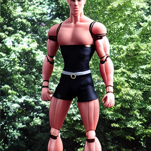 Image similar to muscular buff life sized ken doll also as a male android