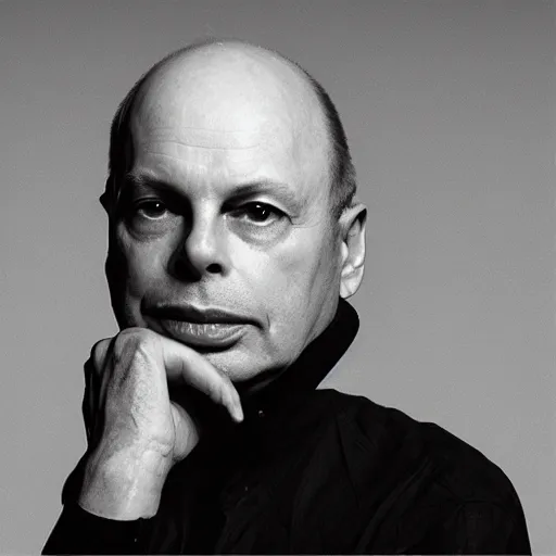 Image similar to brian eno, portrait photography