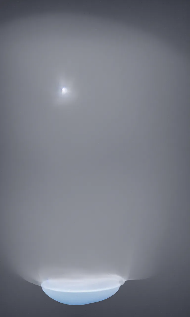 Image similar to aerogel iOS UI concept, sculpted out of subsurface-scattered aerogel, 140mm f/2.3 sunrise photograph of atmospheric weather trapped inside colloid refraction, roll cloud supercell flowing into a minimalist intake hole