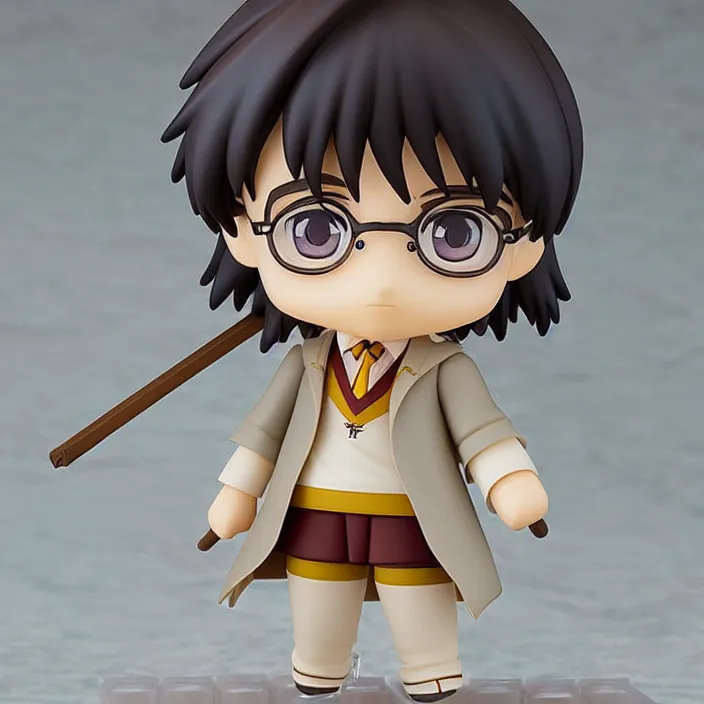 Prompt: harry potter, An anime Nendoroid of harry potter, figurine, detailed product photo