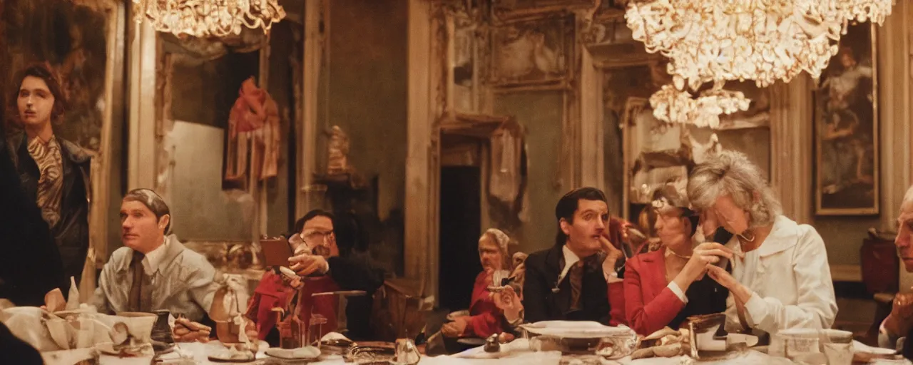 Image similar to the spanish inquistion with spaghetti, small details, intricate, 5 0 mm, cinematic lighting, photography, wes anderson, diane arbus, film, kodachrome