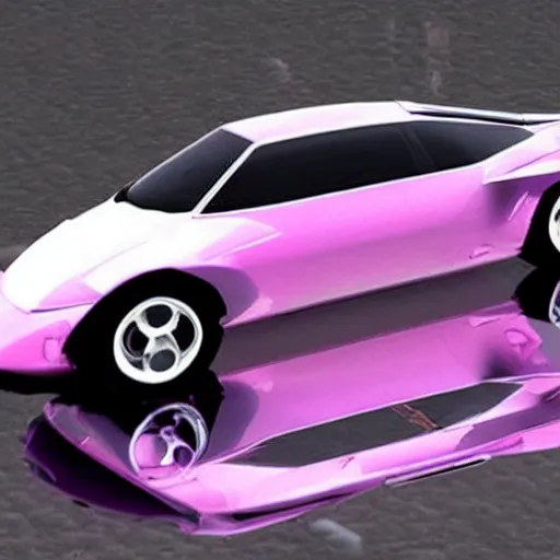 Prompt: very girly and pretty flying car, solar power, mother of pearl, style of mirrors edge