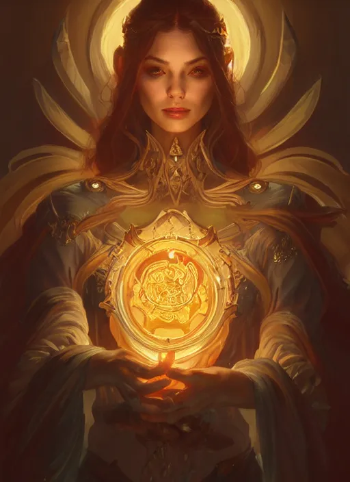 Image similar to portrait of god of death, fantasy, glowing lights!! intricate, elegant, highly detailed, artstation, concept art, smooth, sharp focus, hearthstone, illustration, art by artgerm and greg rutkowski and alphonse mucha, 8 k