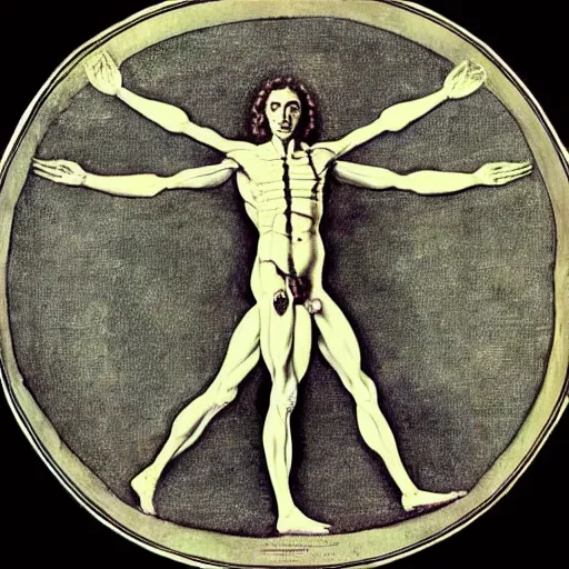 Prompt: The Vitruvian Man by Salvador Dali