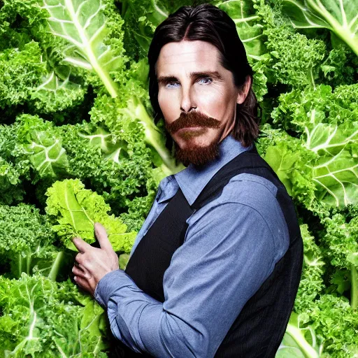 Image similar to christian bale as a kale