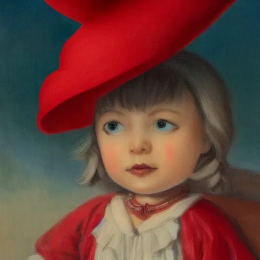 Prompt: A portrait of an evil sorecerer with a red hat, Sky Doll style, high detail, 8k