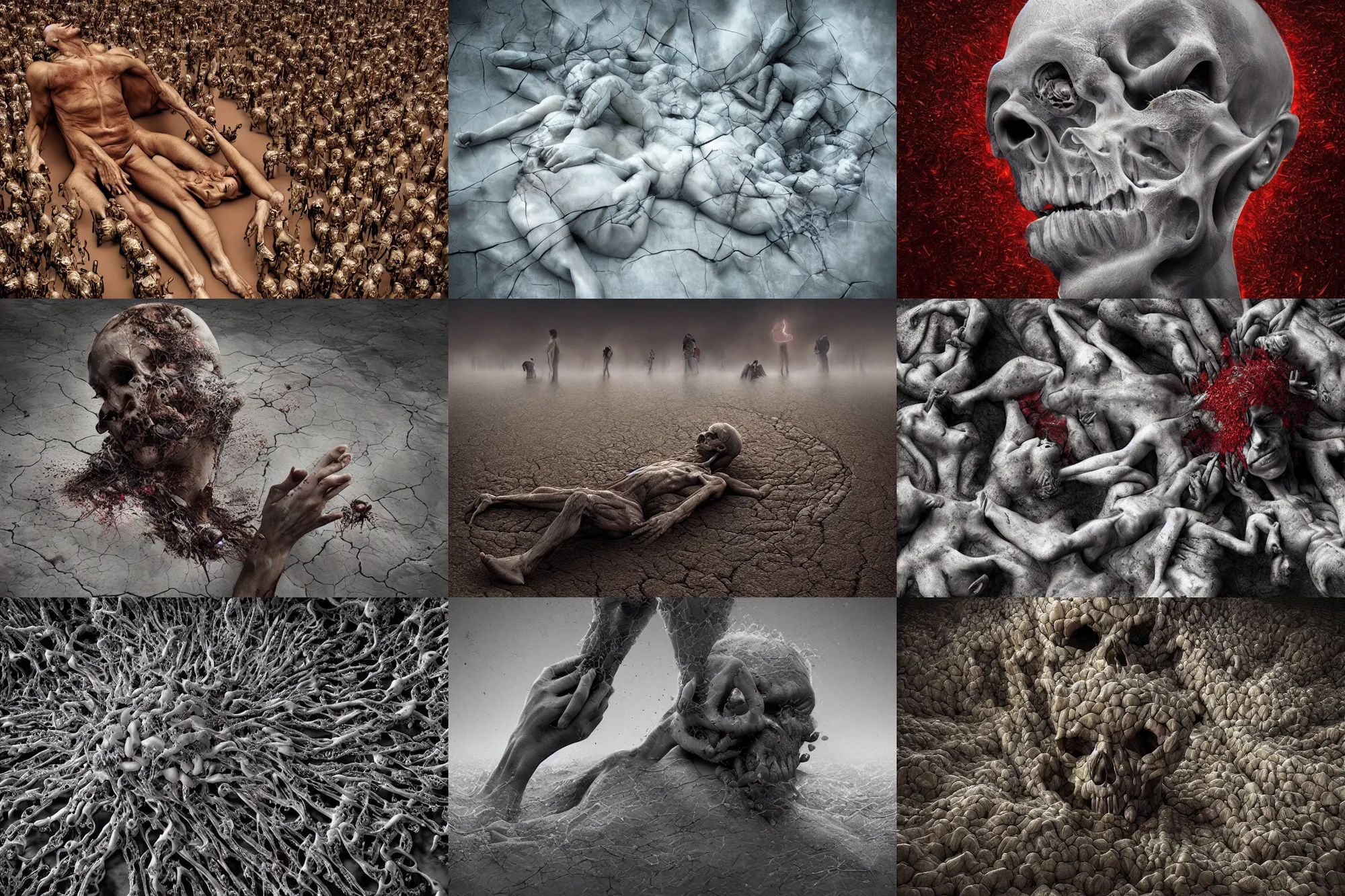 Prompt: the death of humanity, by adam martinakis