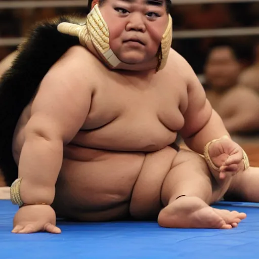 Image similar to sumo wrestler baby