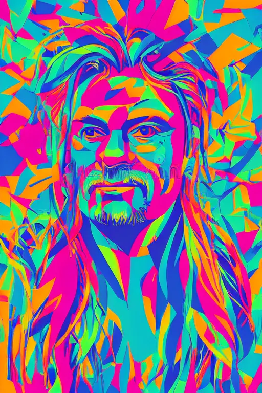 Image similar to minimalist boho style art of a colorful viktor orban, illustration, vector art