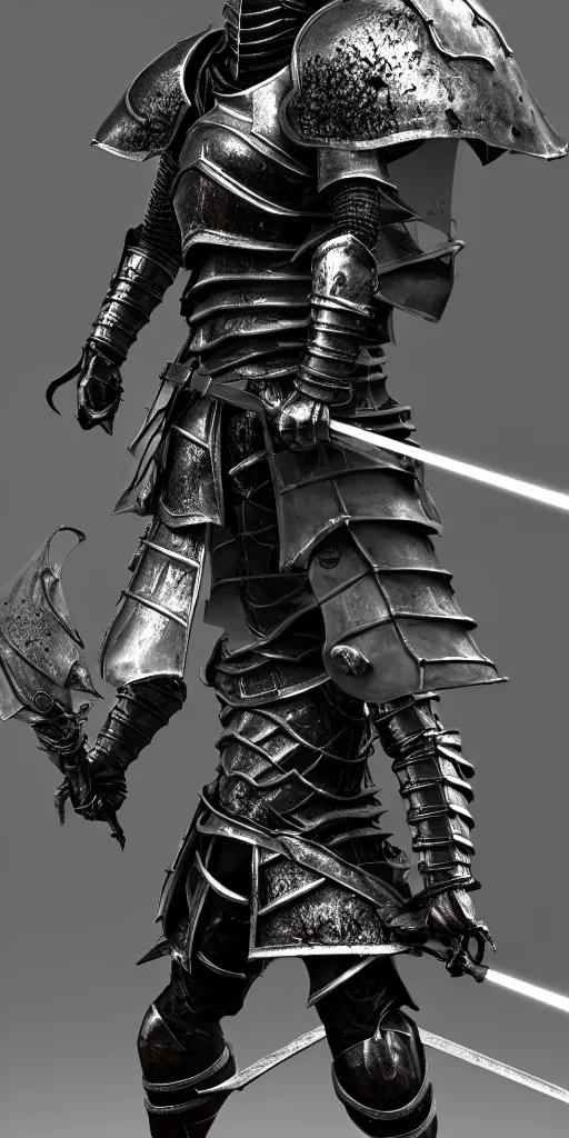 Image similar to futuristic knight with lasers eldenring boss. fromsoftware, dark souls, eldenring, screenshot, extremely detailed, insanely detailed, realistic, zbrush, horror, bloodbourne, full body concept