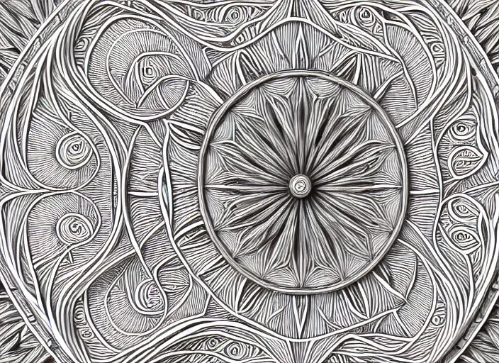 Image similar to symmetry! humans, intricate filigree, elegant, highly detailed, concept art, smooth, sharp focus, lineart, illustration, 3 d occlusion, thinline with black on white on gray, 8 k