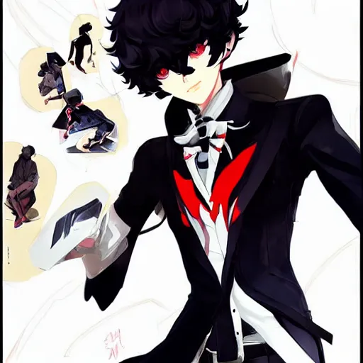 Image similar to a new persona 5 character game by Stanley artgem LAU , trending on artstation, artbook, stylish, persona 5 art style WLOP, Rossdraws, Gesture draw, James Jean, Andrei Riabovitchev, Marc Simonetti, and Sakimichan,