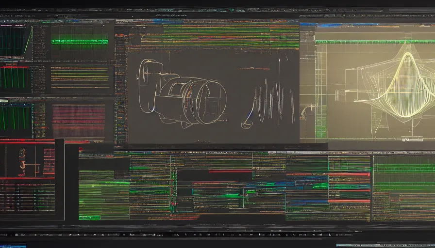 Image similar to rct screen showing oscilloscope on old soviet machine, photorealistic rendering, artstation, redshift, octane, golden ratio