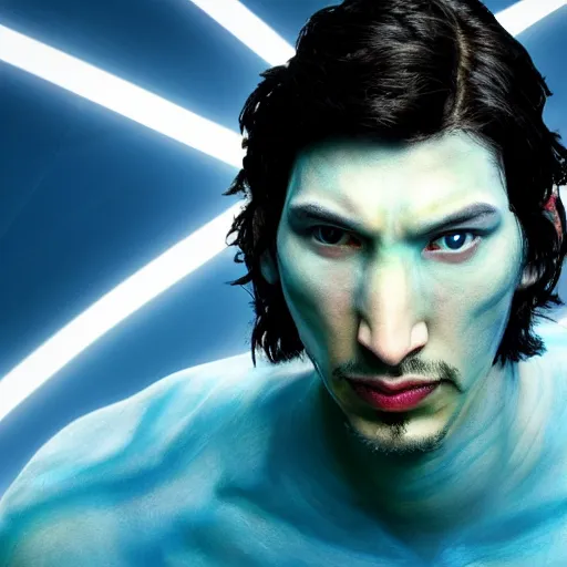 Image similar to adam driver in avatar as a navi