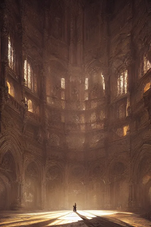 Image similar to inside king arthur castle, intricate, elegant, volumetric lighting, digital painting, highly detailed, artstation, sharp focus, illustration, concept art, ruan jia, steve mccurry