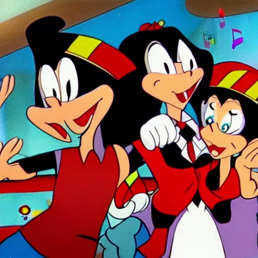Prompt: animaniacs theme song ( high quality )