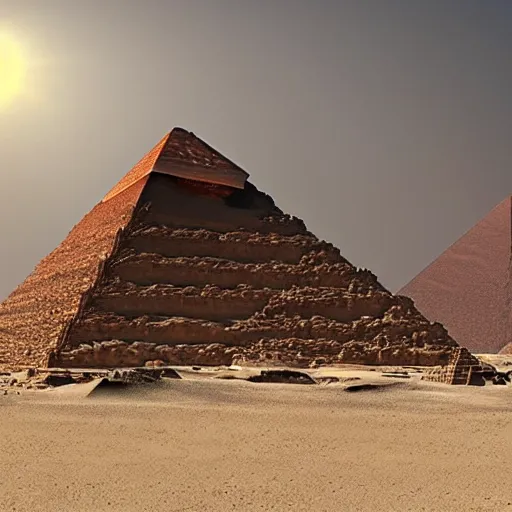 Image similar to hidden ancient megastructures and great pyramids on Mars