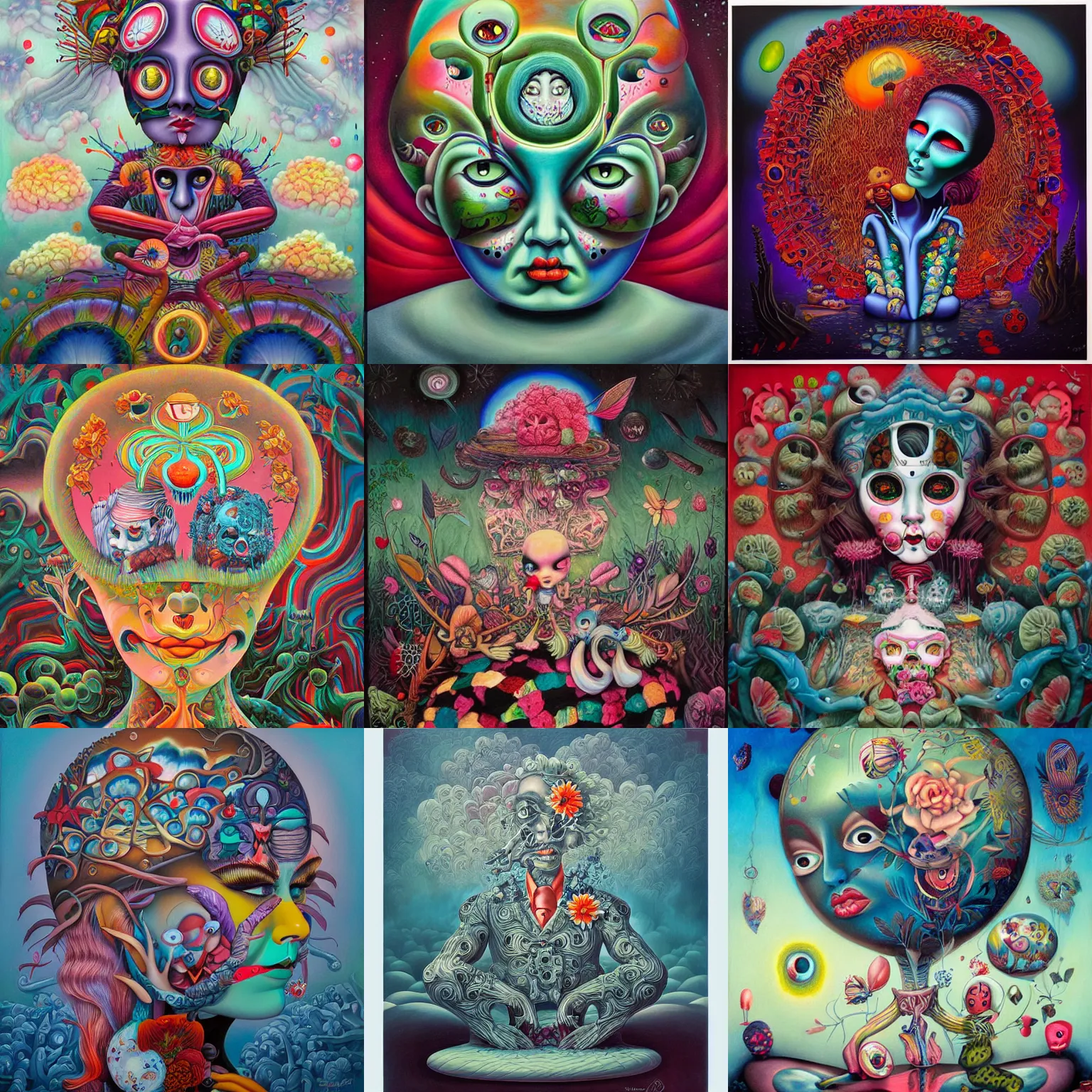 Prompt: painting by rik oostenbroek, james jean, mark ryden, in the style of dmt art