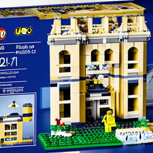 Image similar to mar - a - lago fbi raid lego set