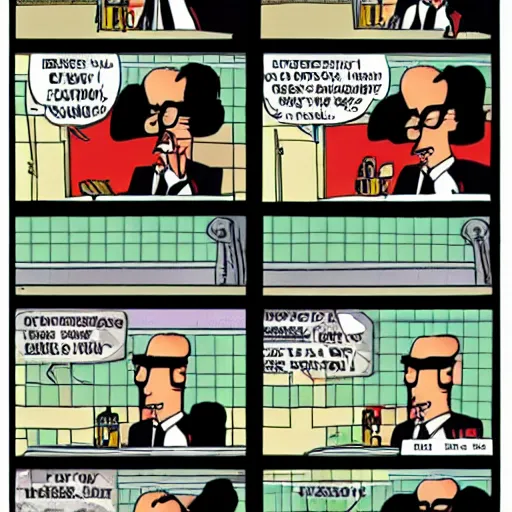 Prompt: Freddie Kreuger in the style of Dilbert -6