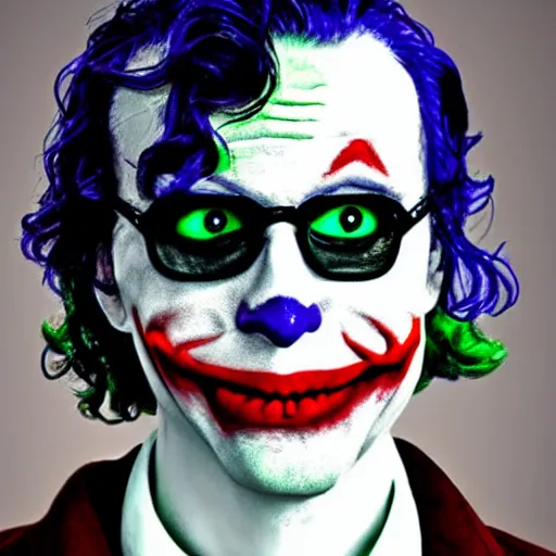 Image similar to a nerdy joker