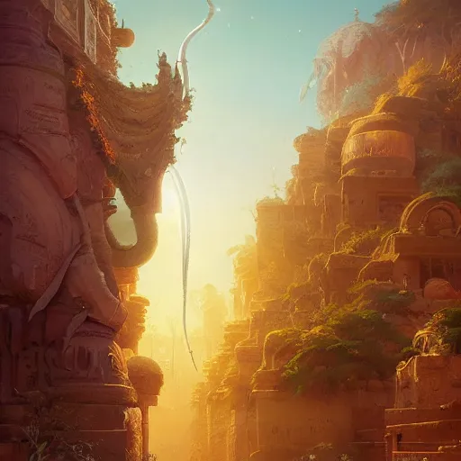 Image similar to highly detailed portrait of thoth the egyptian god, emerald tablets, stephen bliss, unreal engine, fantasy art by greg rutkowski, loish, rhads, ferdinand knab, makoto shinkai and lois van baarle, ilya kuvshinov, rossdraws, tom bagshaw, global illumination, radiant light, detailed and intricate environment