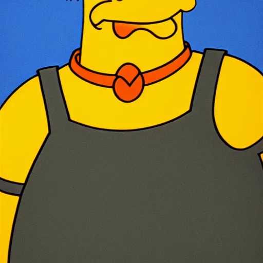 Prompt: Homer Simpson, portrait, 50mm (1999)