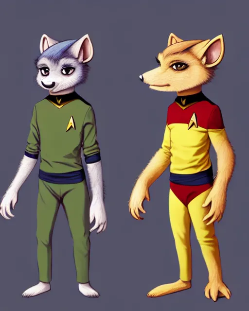 Image similar to character concept art of a cute young male anthropomorphic startrek furry | | cute - fine - face, pretty face, key visual, realistic shaded perfect face, fine details by stanley artgerm lau, wlop, rossdraws, james jean, andrei riabovitchev, marc simonetti, and sakimichan, trending on artstation