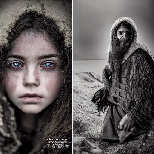 Image similar to stunning beautiful portrait photography of medieval thieve from national geographic award winning, dramatic lighting, taken with canon 5d mk4, sigma art lens