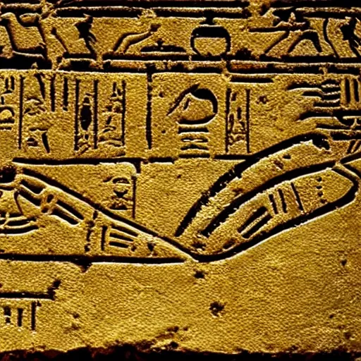 Image similar to Ancient Egypt hieroglyph of an UFO