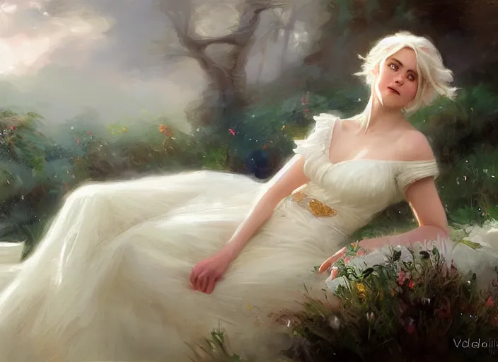 Image similar to ciri in the white frost by vladimir volegov and alexander averin and delphin enjolras and daniel f. gerhartz