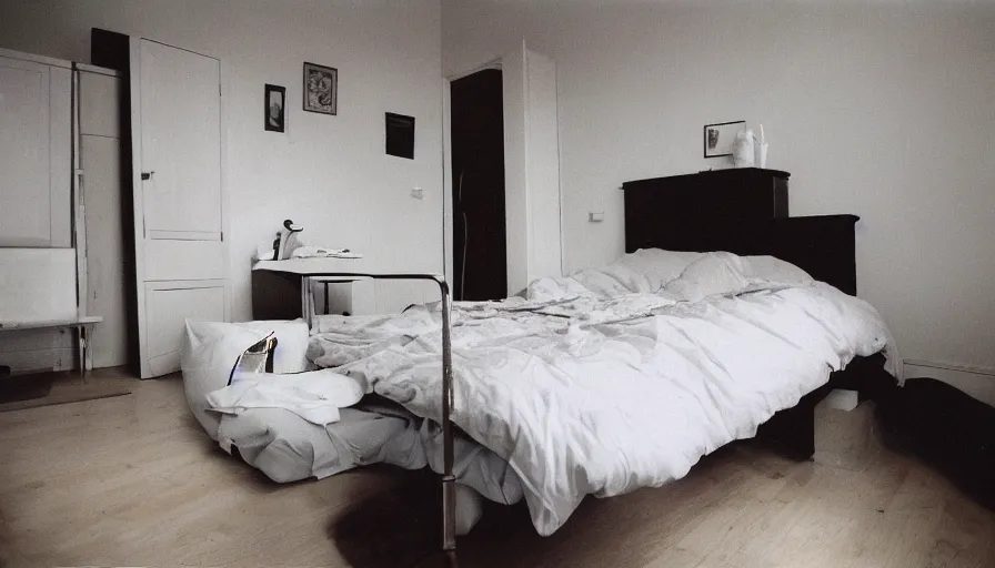 Image similar to interior of a bedroom in 1 9 9 9