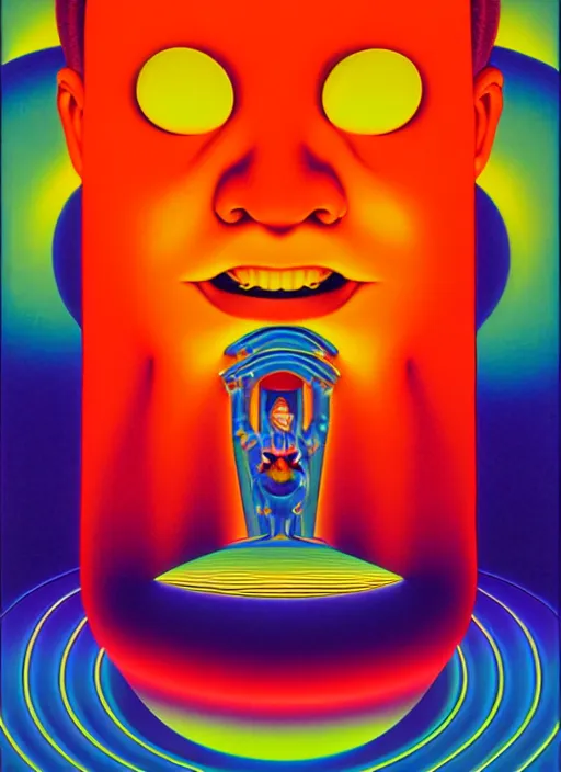 Image similar to devil by shusei nagaoka, kaws, david rudnick, airbrush on canvas, pastell colours, cell shaded, 8 k