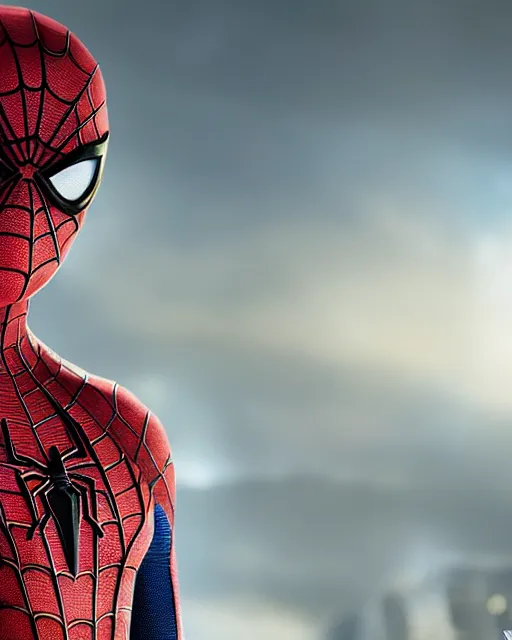 Image similar to A photo of an live-action animated SpiderMan movie starring emma watson. Emma watson face reveal. rendered in Unreal Engine, 8K concept art, detailed, cohesive, mixed media, volumetric lighting, ambient occlusion, 8K 3D, shot on Kodak Ektar