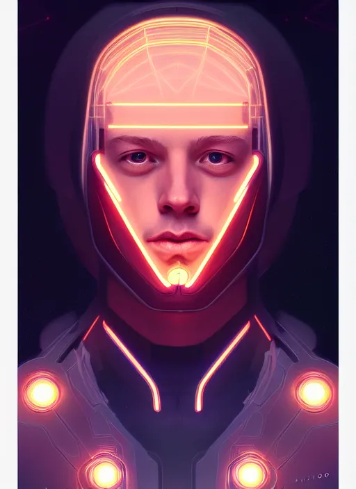 Prompt: symmetry portrait of steve huffman from reddit, sci - fi, tech wear, glowing lights intricate, elegant, highly detailed, digital painting, artstation, concept art, smooth, sharp focus, illustration, art by artgerm and greg rutkowski and alphonse mucha