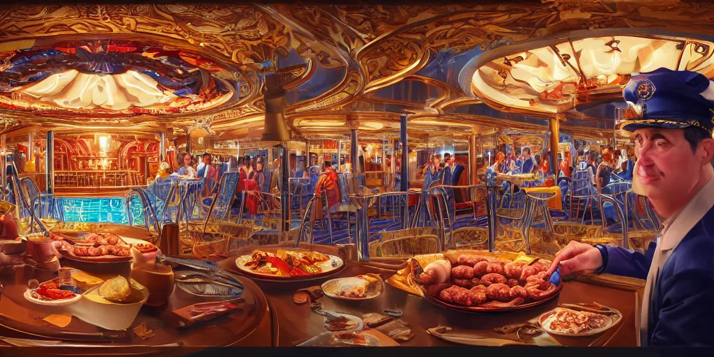 Intricate Detailed Illustration A Carnival Cruise Stable Diffusion 
