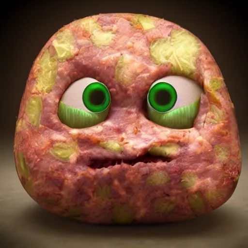 Prompt: evil loaded baked potato face, haunted villain, cinematic, realistic photo, unsettling