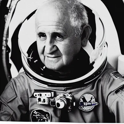 Prompt: David Ben Gurion as an astronaut in space