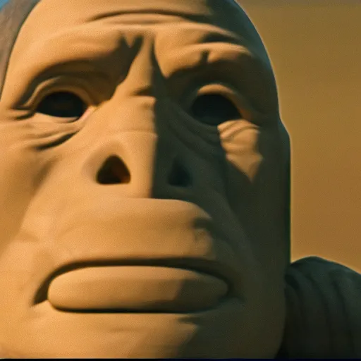 Image similar to planet of the apes, statue of liberty but it's homer simpson cinematic realistic 3 5 mm