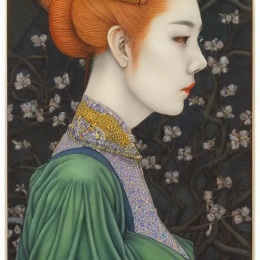 Prompt: photo of young woman by chie yoshii