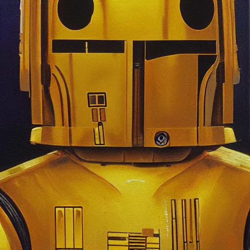 Image similar to painting of c - 3 p 0 by ralph macquarrie