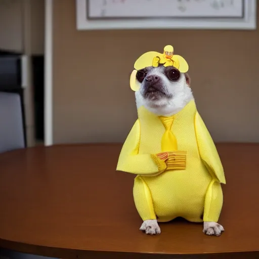 Image similar to banana dressed up for a day at the office