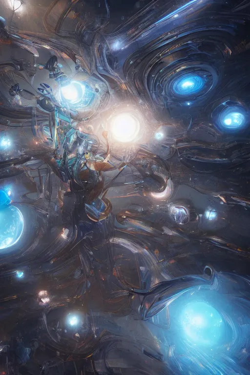 Image similar to letting go of reality and experiencing the quantum feild, comic book art, cinematic, highly detailed, realistic, beautiful cosmic neural network, octane render, unreal engine