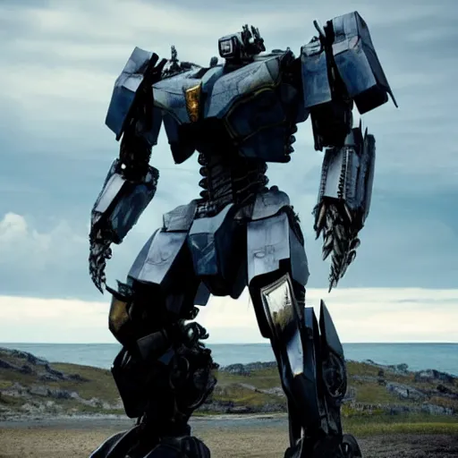 Prompt: cinematic still in westworld and pacific rim movie and real steel movie, full body mega mech by mamoru nagano