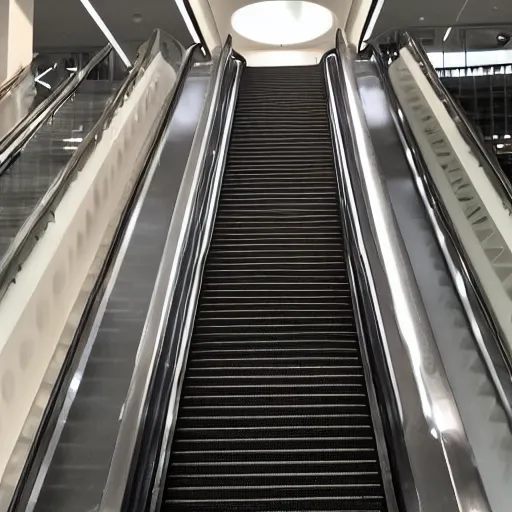 Prompt: mayonnaise on an escalator