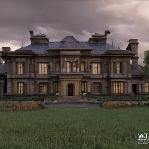 Prompt: a mansion in the middle of wakanda, daylight, cinematic lighting, cinematic perspective, by weta digital, by weta fx